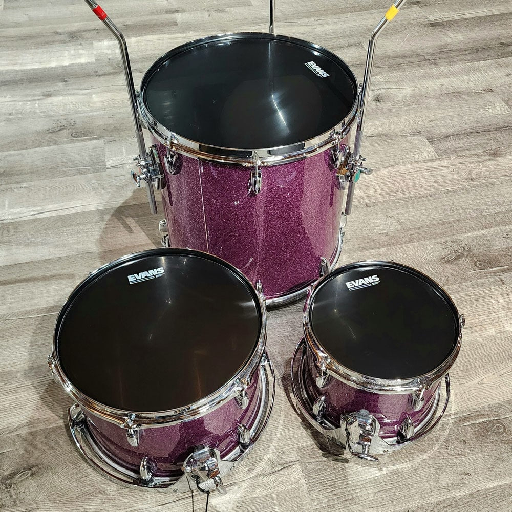 Used Gretsch Broadkaster 4pc Drum Set Purple Glass w/Extra Hoops - Drum Center Of Portsmouth