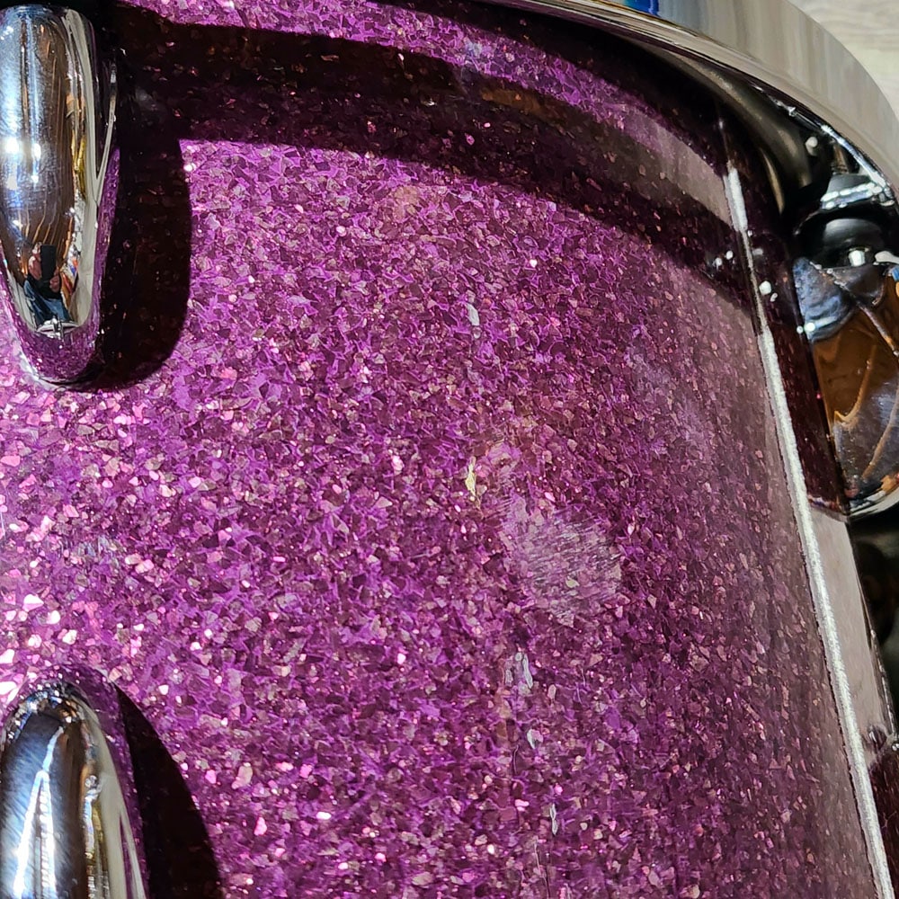 Used Gretsch Broadkaster 4pc Drum Set Purple Glass w/Extra Hoops - Drum Center Of Portsmouth