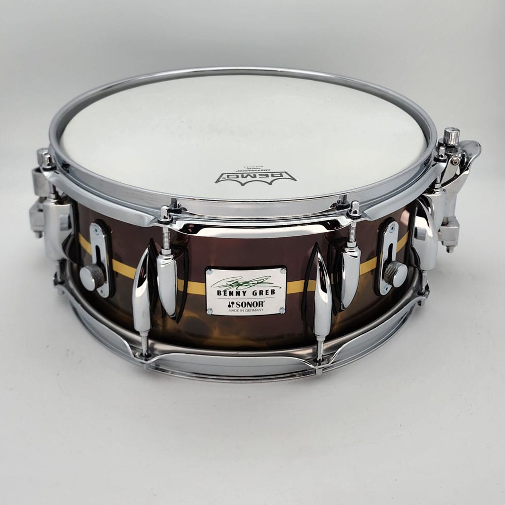 Used Sonor Benny Greb Signature Vintage Brass Snare Drum 13x5.75 - Drum Center Of Portsmouth