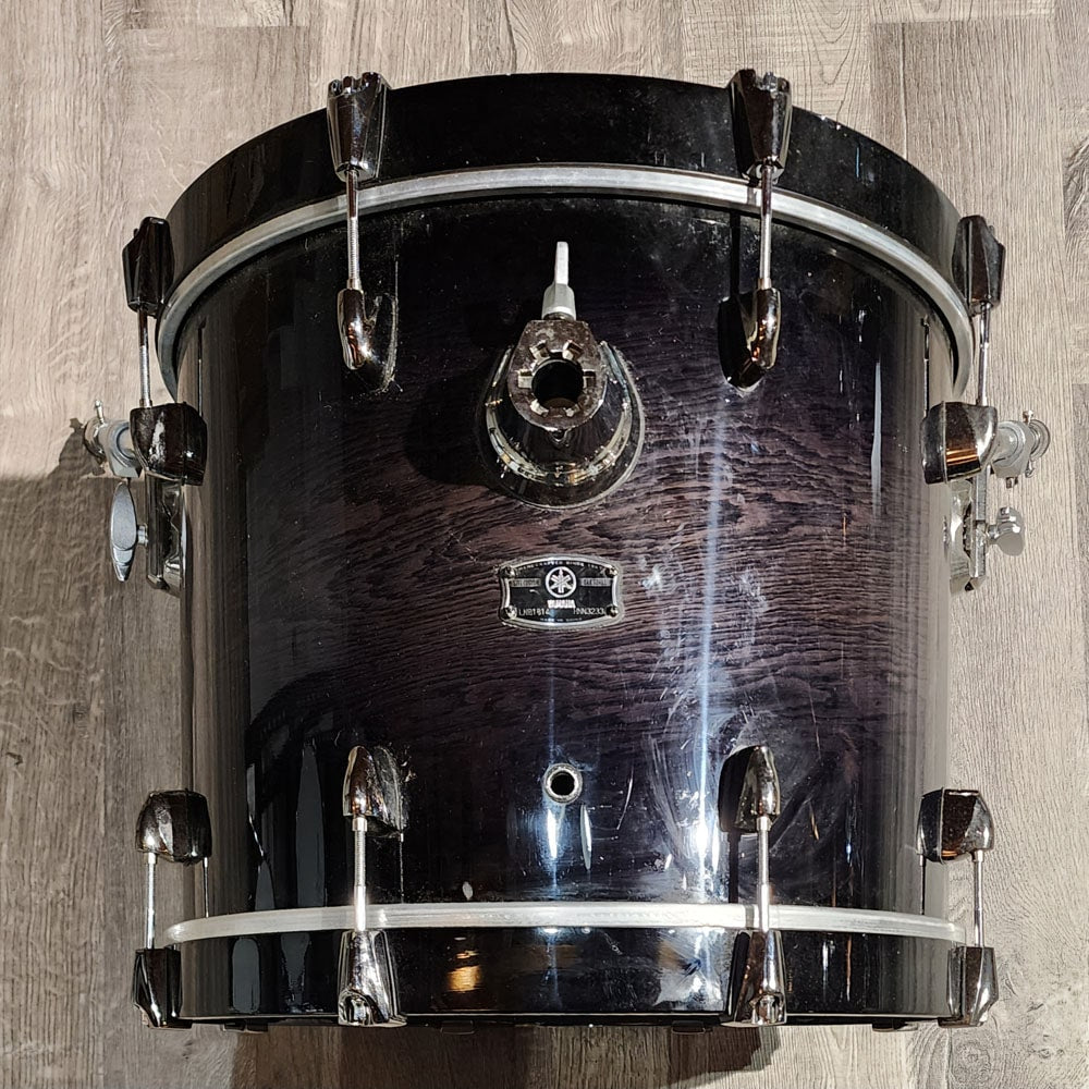 Used Yamaha Live Custom Oak 4pc Drum Set Black Shadow Sunburst - Drum Center Of Portsmouth