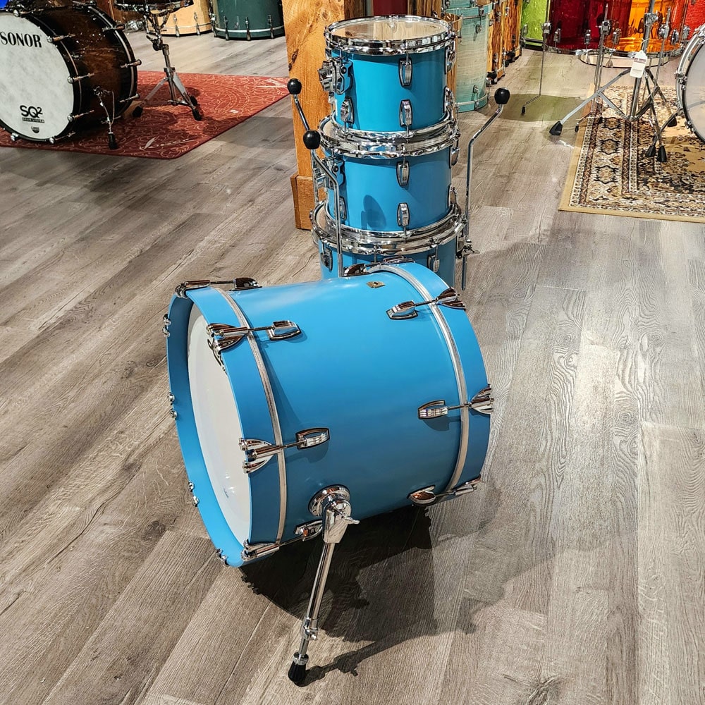 Used Ludwig Classic Maple 4pc Drum Set Heritage Blue - Drum Center Of Portsmouth