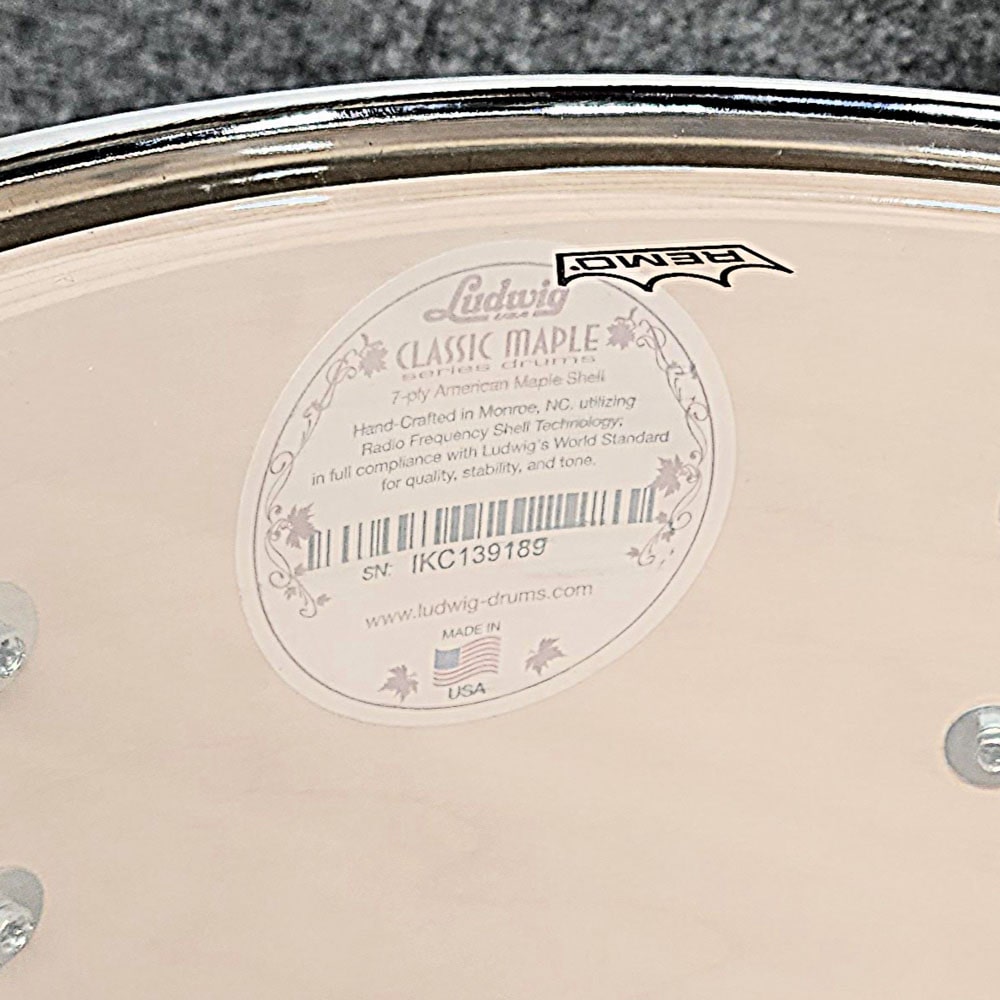 Used Ludwig Classic Maple Tom 13x11 Black Sparkle (No Mount) - Drum Center Of Portsmouth