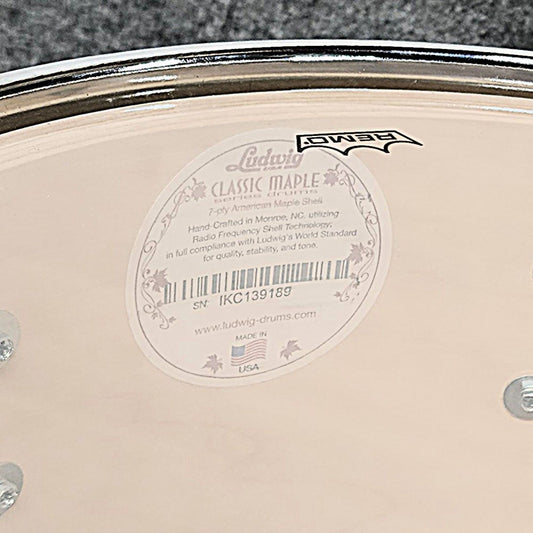 Used Ludwig Classic Maple Tom 13x11 Black Sparkle (No Mount) - Drum Center Of Portsmouth