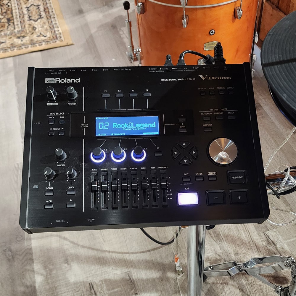 Used Roland TD50KVX Electronic Drum Set w/Extras - Drum Center Of Portsmouth