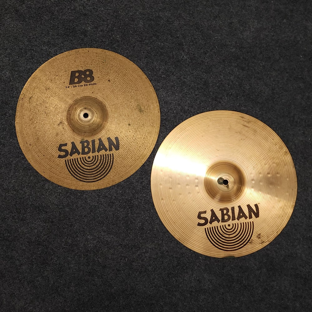 Used Sabian B8 Hi Hat Cymbals 14" - Drum Center Of Portsmouth