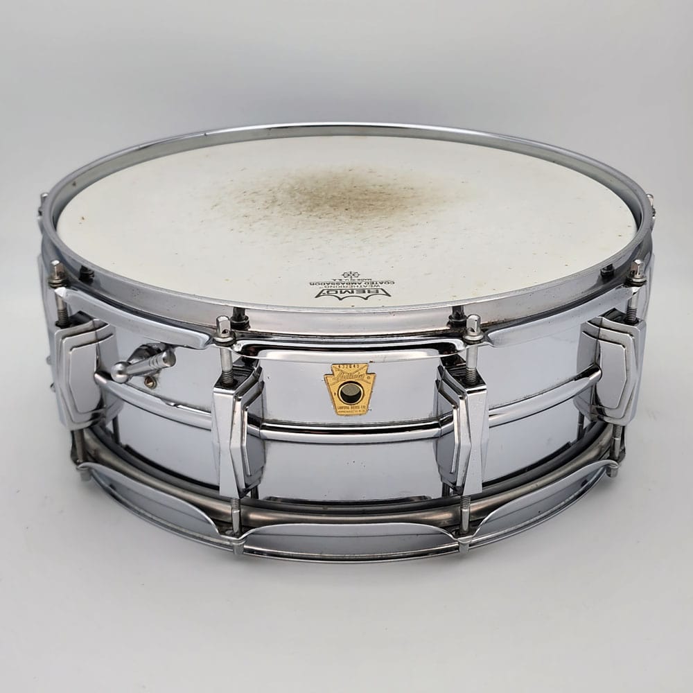 Used Vintage Ludwig Supraphonic Snare Drum 14x5 w/ Case, Stand, & Sticks - Drum Center Of Portsmouth