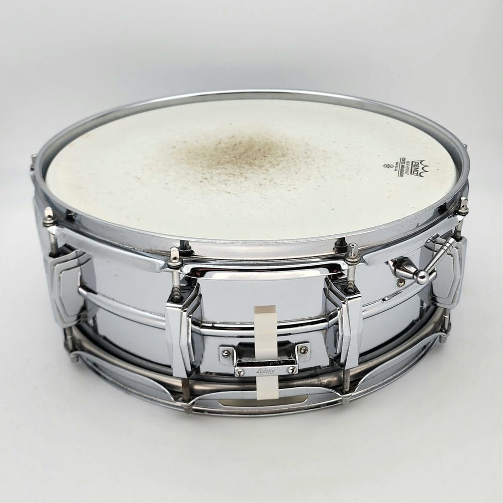 Used Vintage Ludwig Supraphonic Snare Drum 14x5 w/ Case, Stand, & Sticks - Drum Center Of Portsmouth