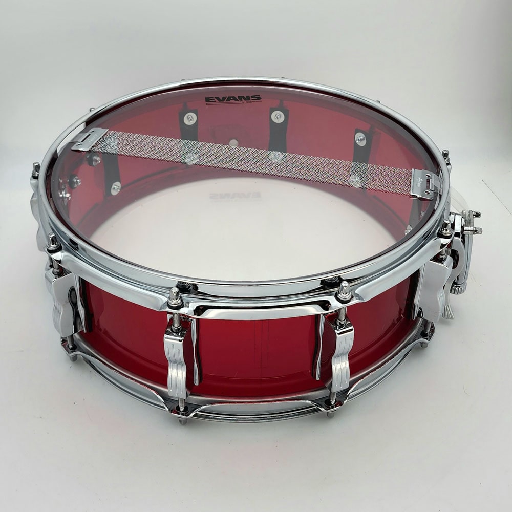 Used Ludwig Vistalite Snare Drum 14x5 Red - Very Good - Drum Center Of Portsmouth