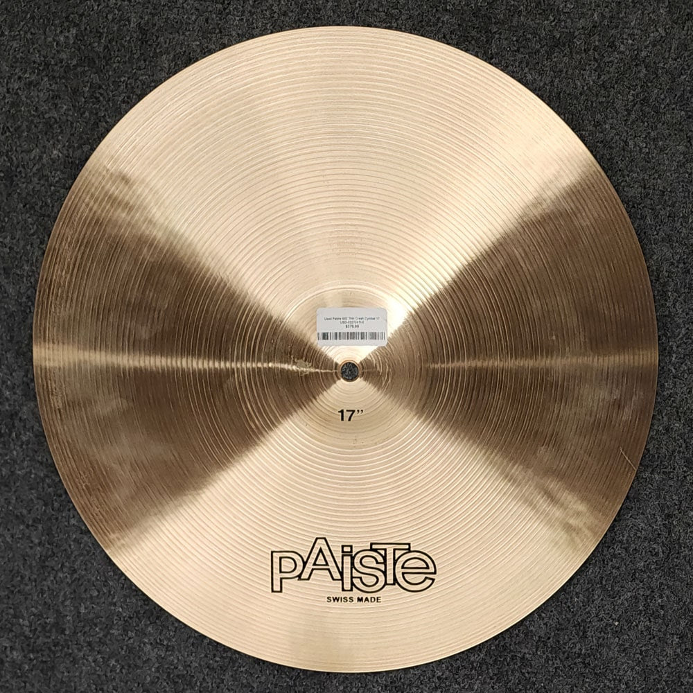 Used Paiste 602 Thin Crash Cymbal 17" - Drum Center Of Portsmouth