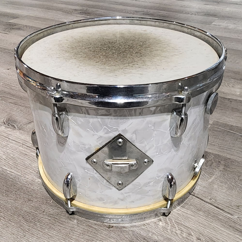 Used Vintage Gretsch Round Badge '60s 2pc Drum Set White Marine Pearl - Drum Center Of Portsmouth