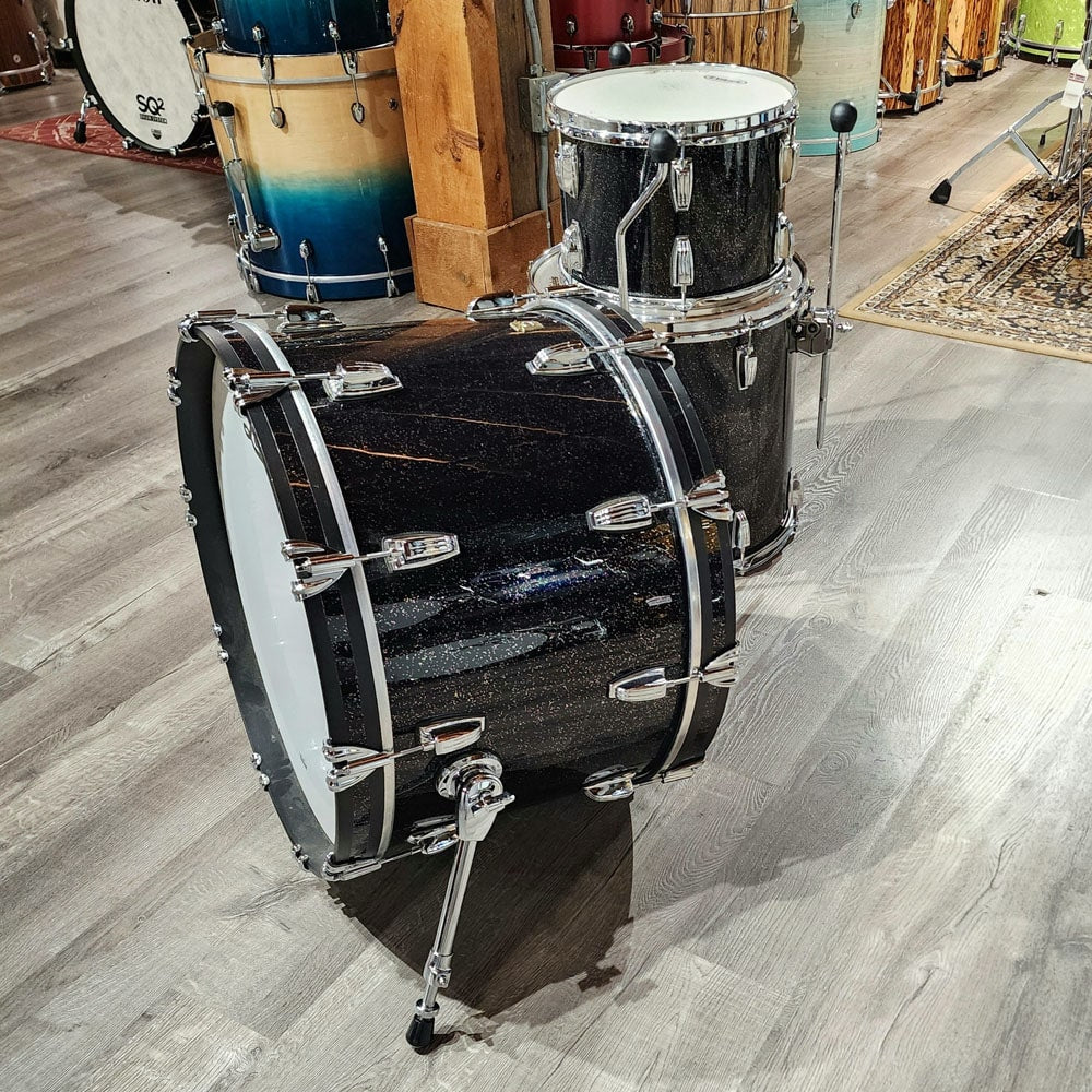 Used Ludwig Classic Maple 3pc Drum Set Galaxy Sparkle - Good - Drum Center Of Portsmouth