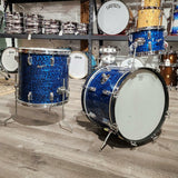 Used Vintage Rogers Holiday 3pc Drum Set Blue Onyx - Good - Drum Center Of Portsmouth