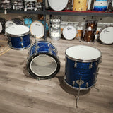 Used Vintage Rogers Holiday 3pc Drum Set Blue Onyx - Good - Drum Center Of Portsmouth