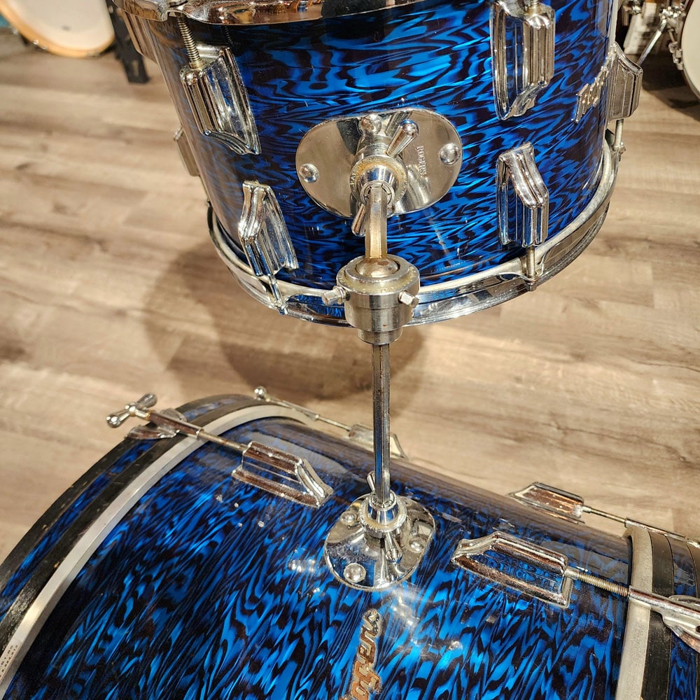 Used Vintage Rogers Holiday 3pc Drum Set Blue Onyx - Good - Drum Center Of Portsmouth