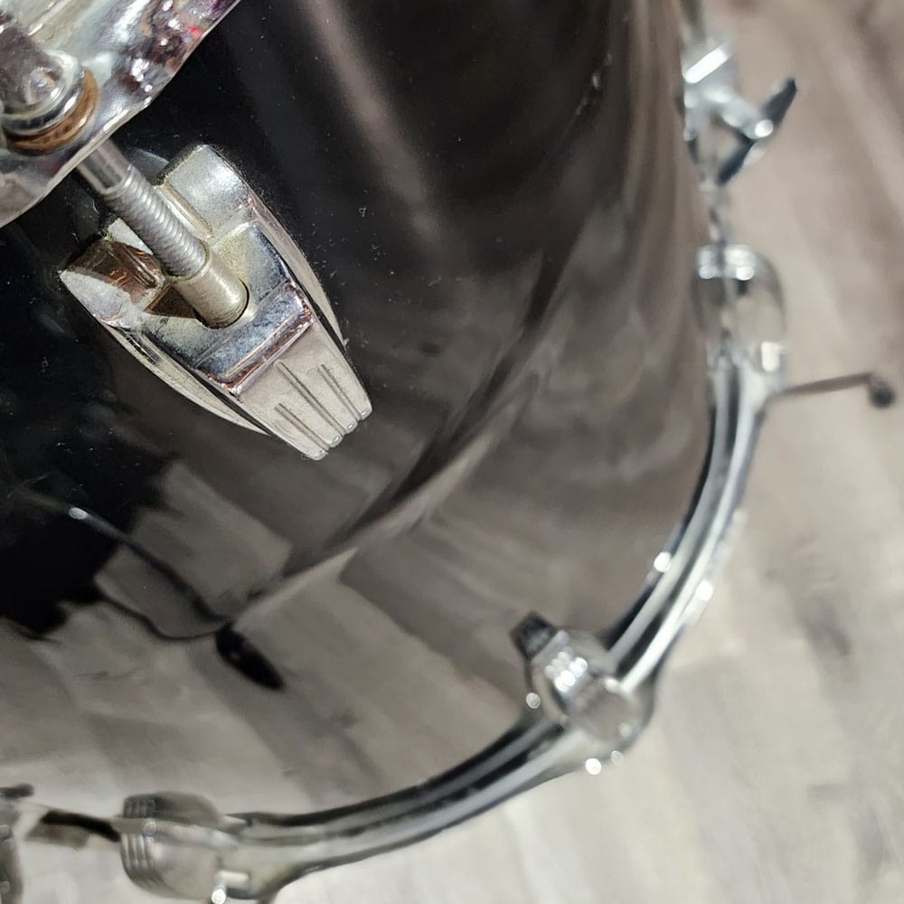 Used Ludwig 1980s Classic Maple 4pc Drum Set Black Cortex - Good - Drum Center Of Portsmouth