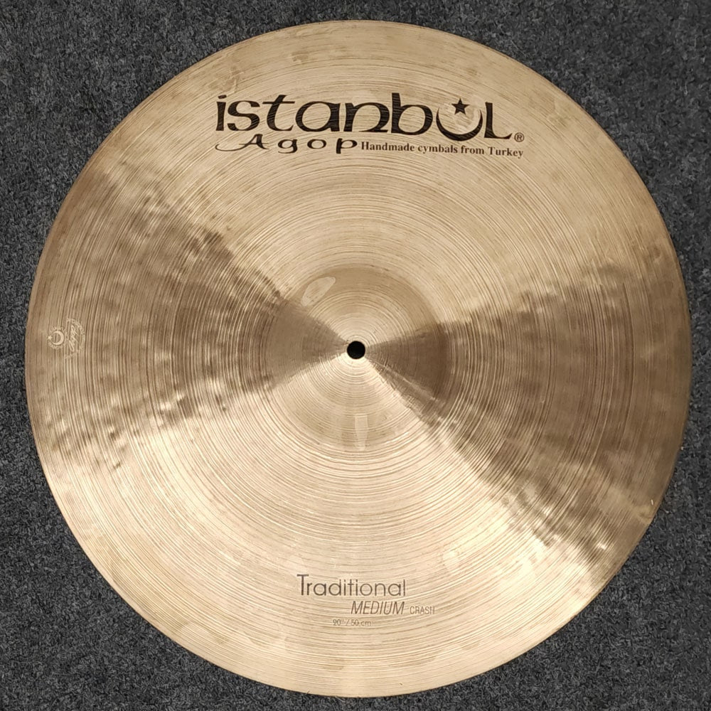 Used Istanbul Agop Traditional Medium Crash Cymbal 20" - Very Good - Drum Center Of Portsmouth