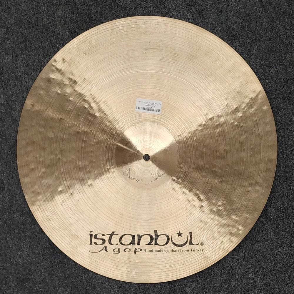 Used Istanbul Agop Traditional Medium Crash Cymbal 20" - Very Good - Drum Center Of Portsmouth