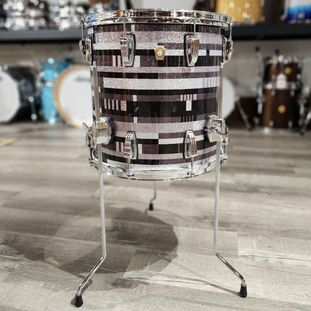 Used Ludwig Classic Maple 3pc Drum Set Digital Black Sparkle - Good - Drum Center Of Portsmouth