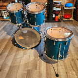 Used Pearl Prestige Session Select 4pc Drum Set Blue Lacquer - Very Good - Drum Center Of Portsmouth