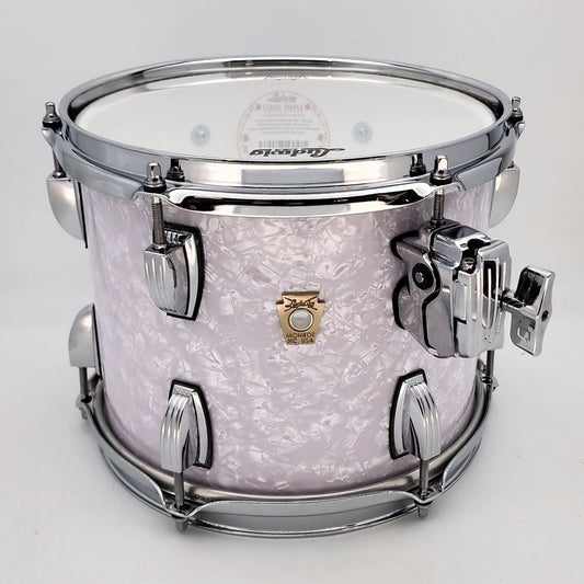 Used Ludwig Classic Maple Tom 10x7 White Marine Pearl - Mint - Drum Center Of Portsmouth