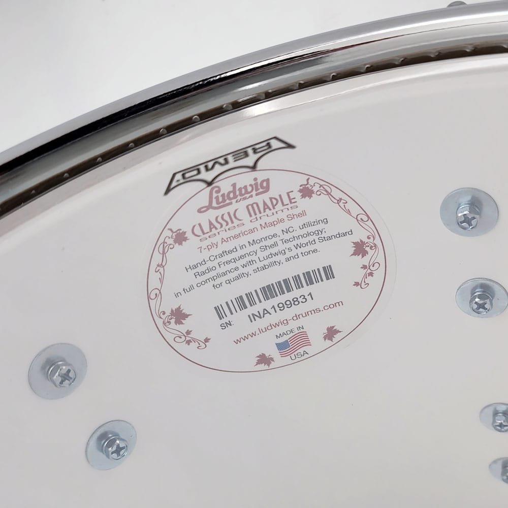 Used Ludwig Classic Maple Tom 10x7 White Marine Pearl - Mint - Drum Center Of Portsmouth