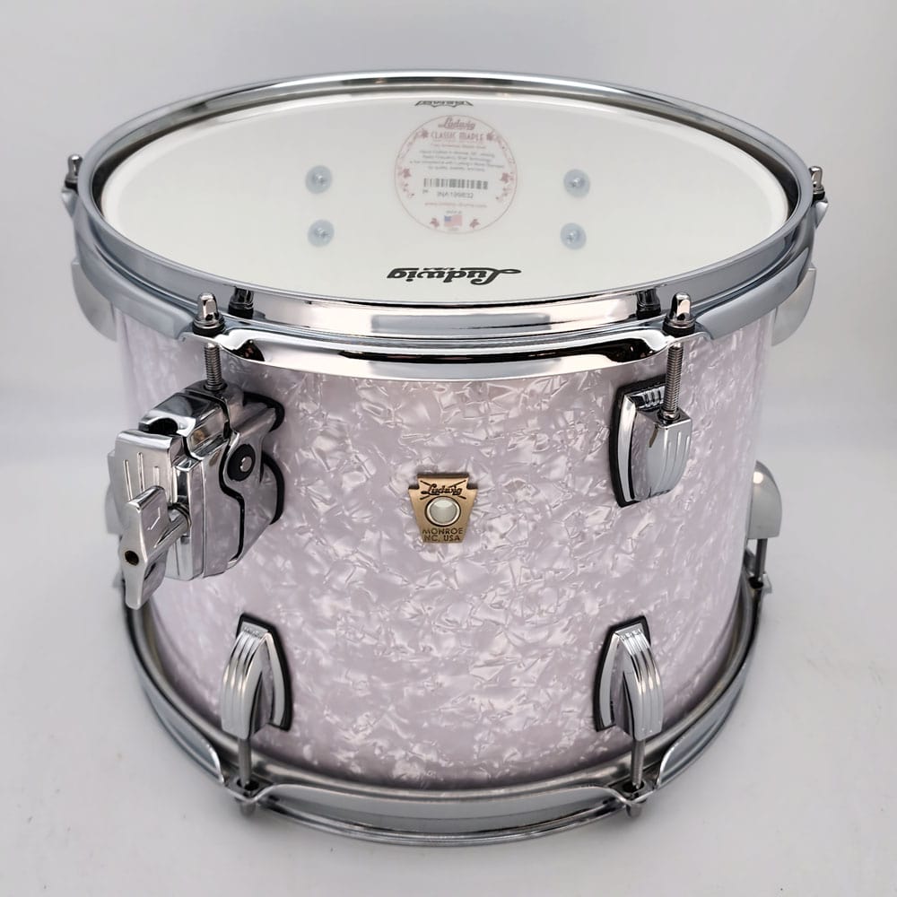 Used Ludwig Classic Maple Tom 12x9 White Marine Pearl - Mint - Drum Center Of Portsmouth