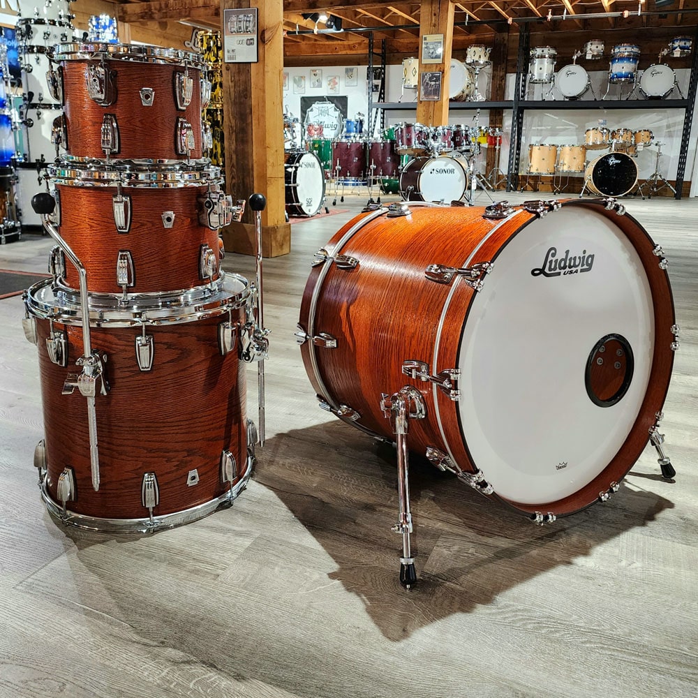 Used Ludwig Classic Oak 4pc Drum Set Tennessee Whiskey - Very Good - Drum Center Of Portsmouth