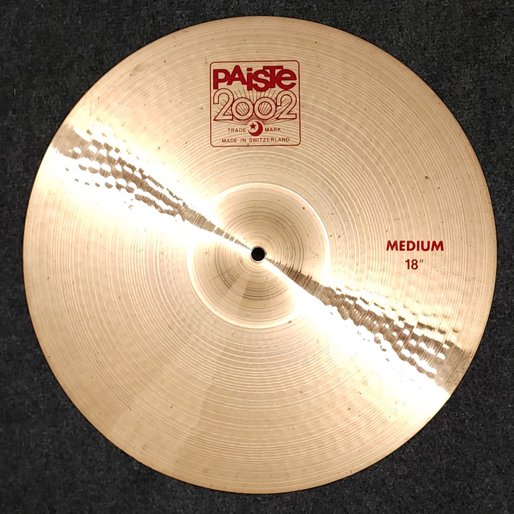 Used Paiste 2002 Medium Crash Cymbal 18" - Very Good - Drum Center Of Portsmouth