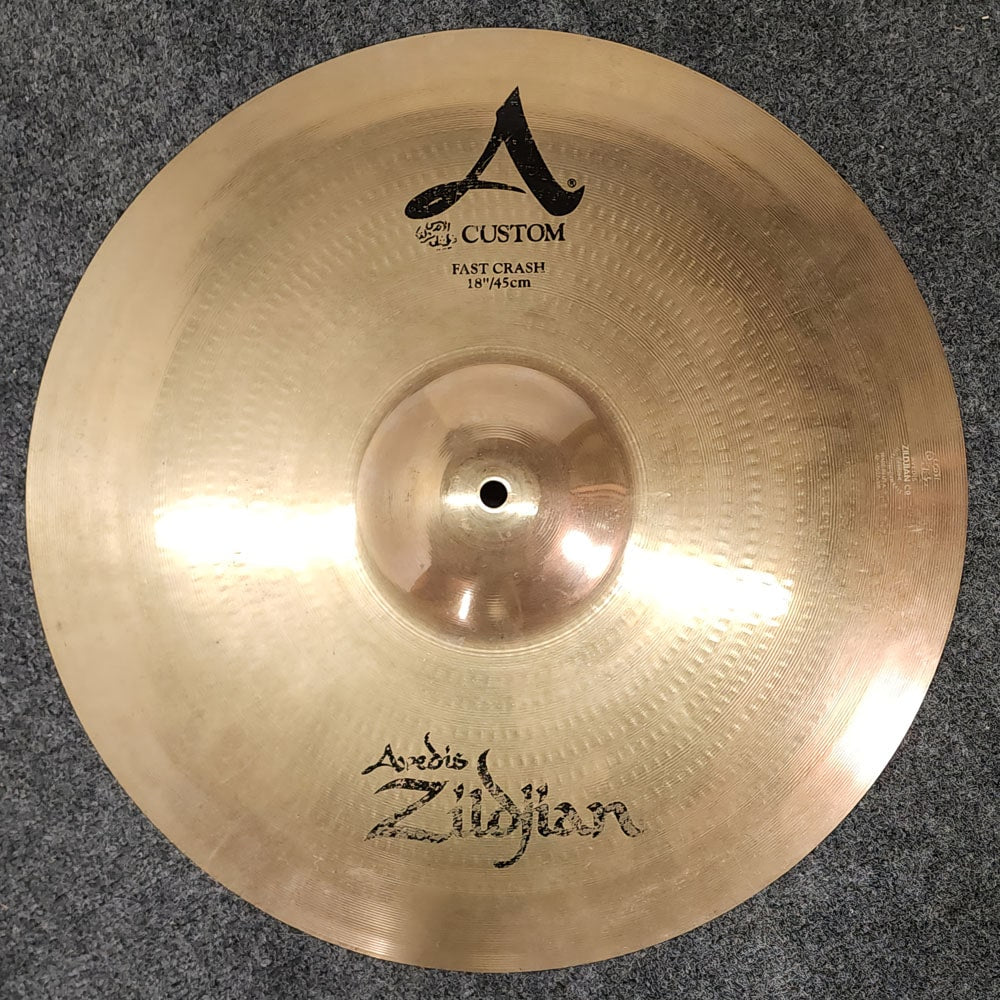 Used Zildjian A Custom Fast Crash 18" (Bell Cracks) - Fair - Drum Center Of Portsmouth