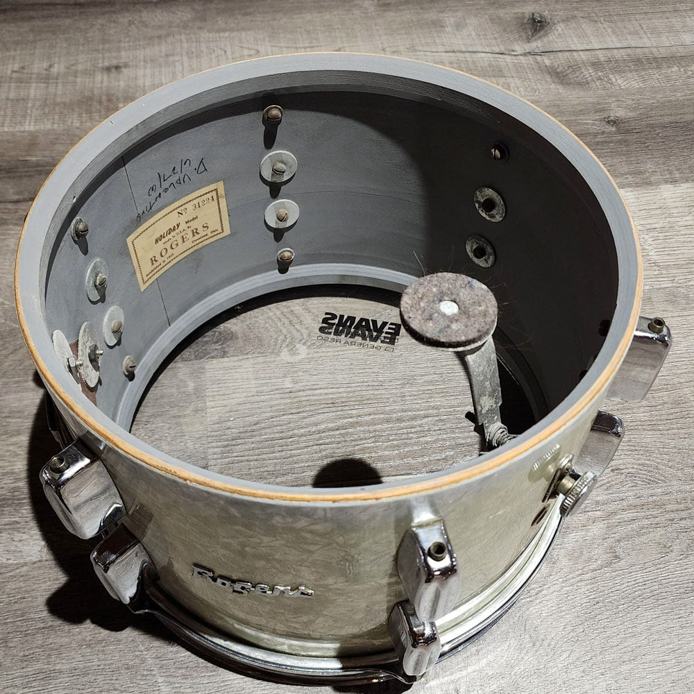 Used Vintage Rogers Holiday 3pc Drum Set White Marine Pearl - Good - Drum Center Of Portsmouth