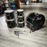 Used Pearl BLX 6pc Drum Set Piano Black - Fair - Drum Center Of Portsmouth