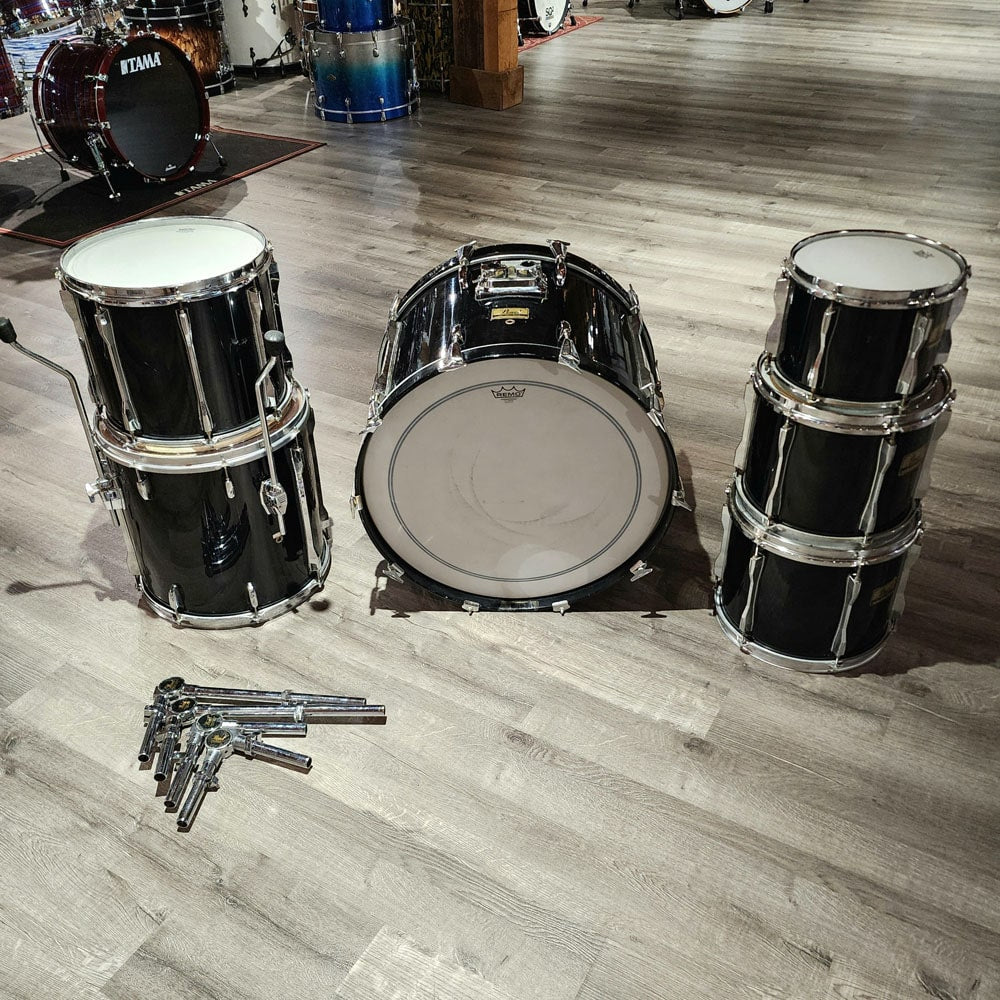 Used Pearl BLX 6pc Drum Set Piano Black - Fair - Drum Center Of Portsmouth