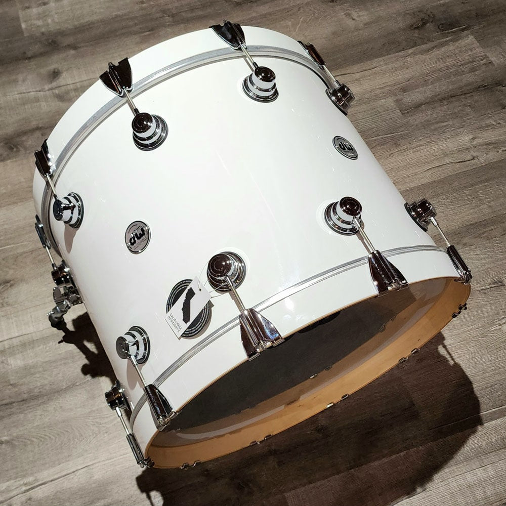 Used DW Collectors Pure Maple VLT 333 4pc Drum Set Gloss White Finish Ply - Excellent - Drum Center Of Portsmouth