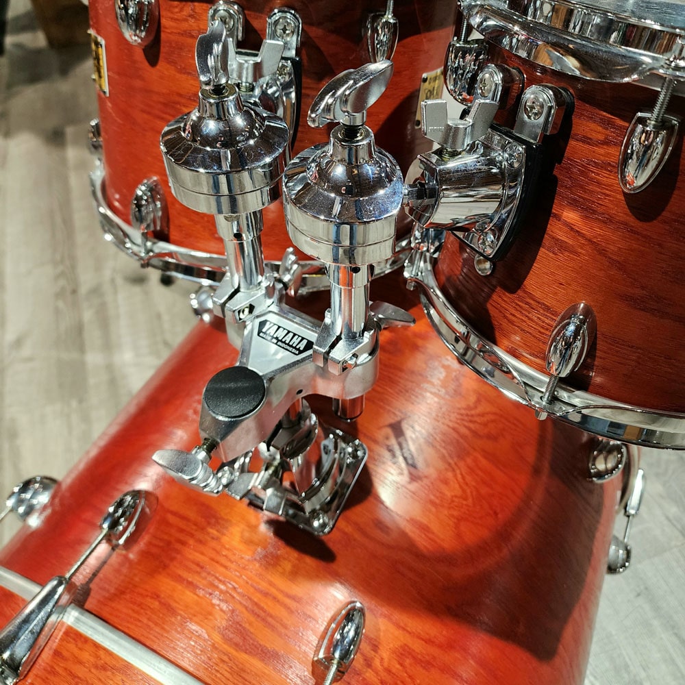 Used Yamaha Oak Custom 5pc Drum Set Matte Sedona Red - Excellent - Drum Center Of Portsmouth