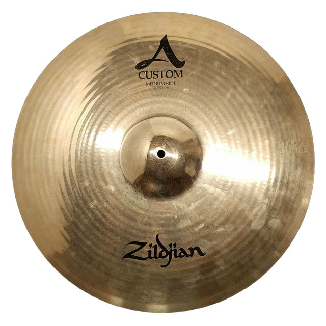 Used Zildjian A Custom Medium Ride Cymbal 20" - Very Good - Drum Center Of Portsmouth