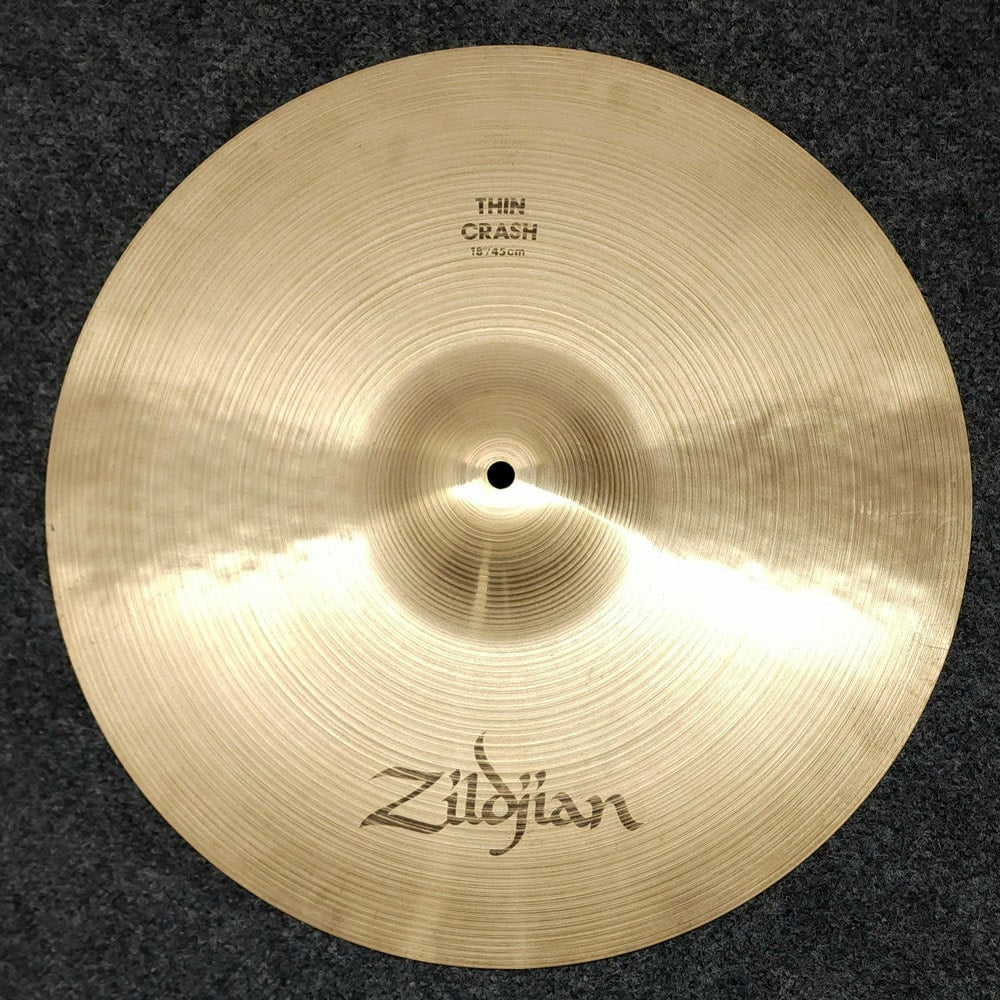 Used Zildjian A Thin Crash Cymbal 18" - Good - Drum Center Of Portsmouth