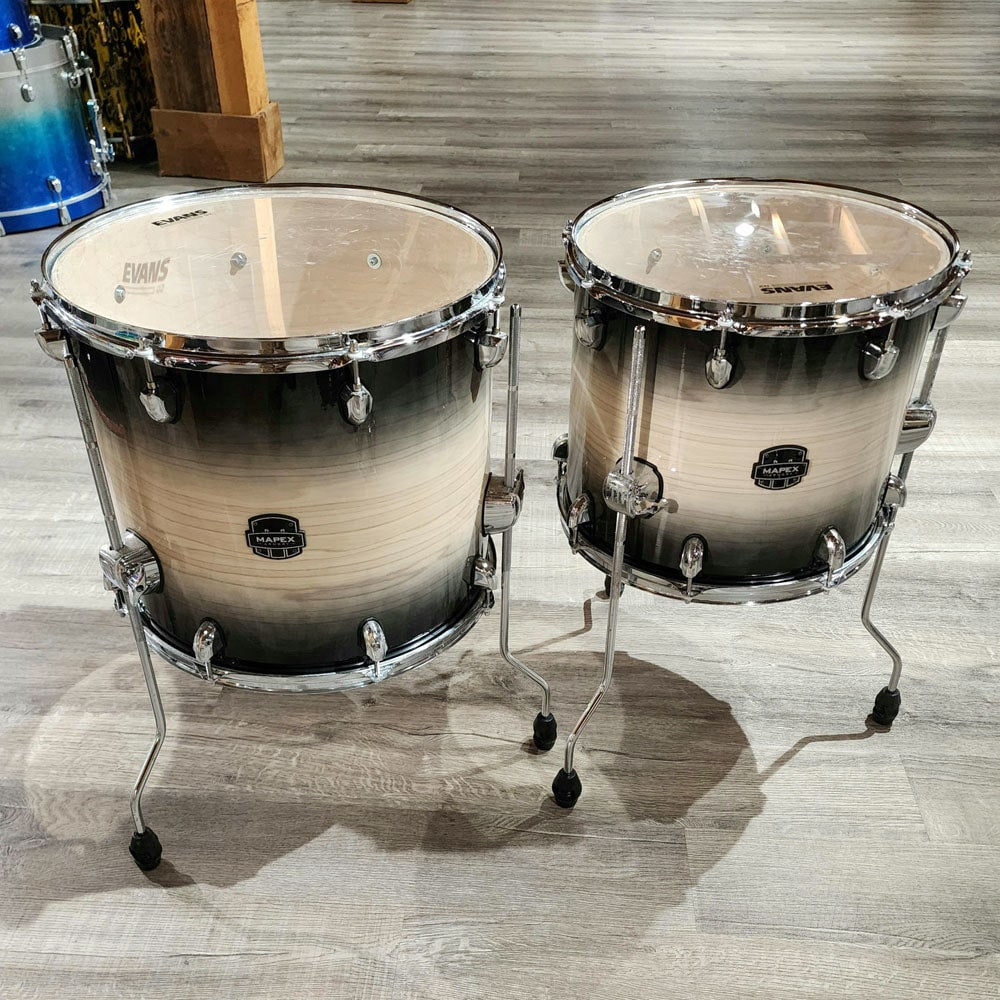 Used Mapex Armory Series 5pc Studioease Drum Set DCP Black Burst - Good - Drum Center Of Portsmouth