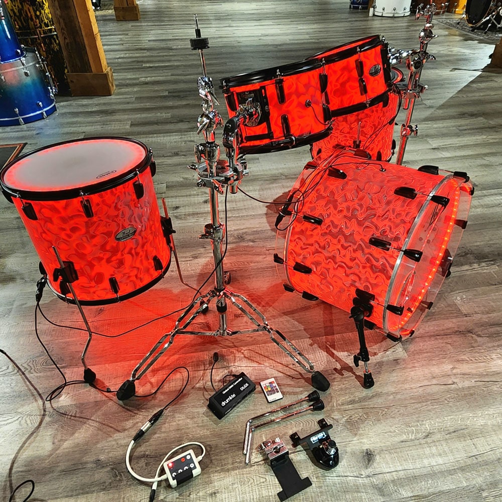 Used Pearl Crystal Beat 5pc Drum Set w/DrumLite System - Fair - Drum Center Of Portsmouth