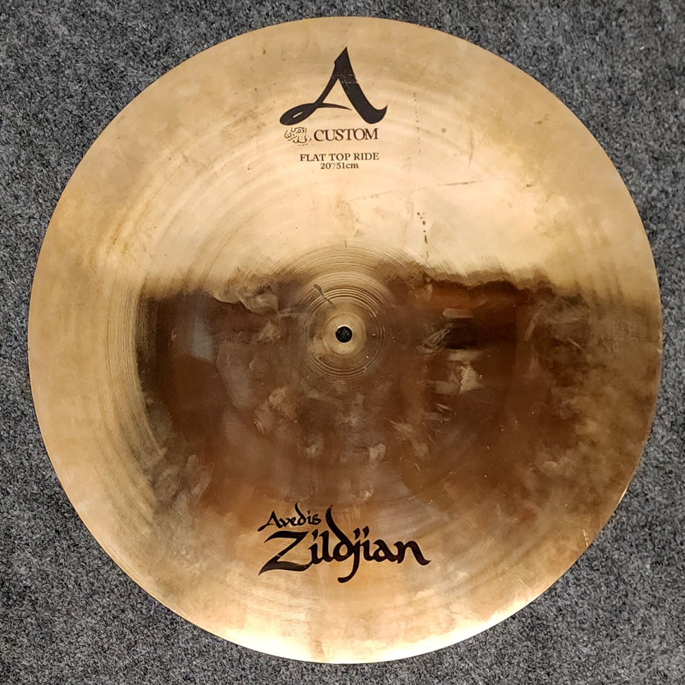 Used Zildjian A Custom Flat Top Ride Cymbal 20" - Good - Drum Center Of Portsmouth