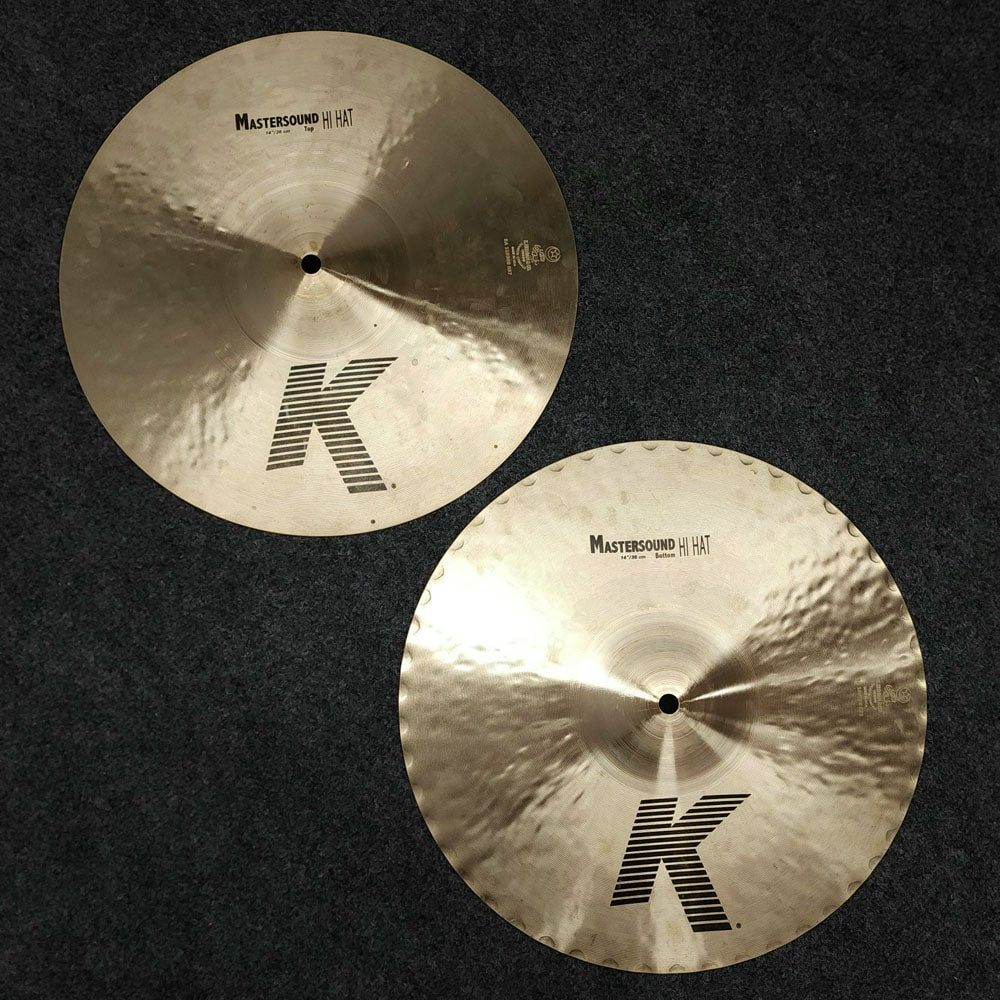 Used Zildjian K Mastersound Hi Hat Cymbals 14" - Very Good - Drum Center Of Portsmouth