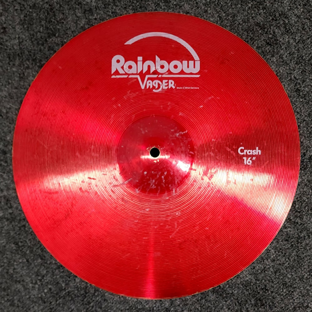 Used Vader Rainbow Crash Cymbal 16" - Fair - Drum Center Of Portsmouth