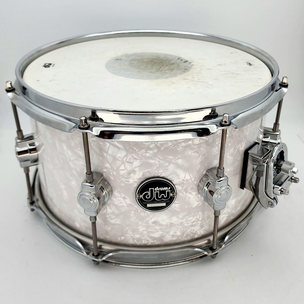 Used DW Performance Series Snare Drum 13x7 White Marine Pearl - Very Good - Drum Center Of Portsmouth