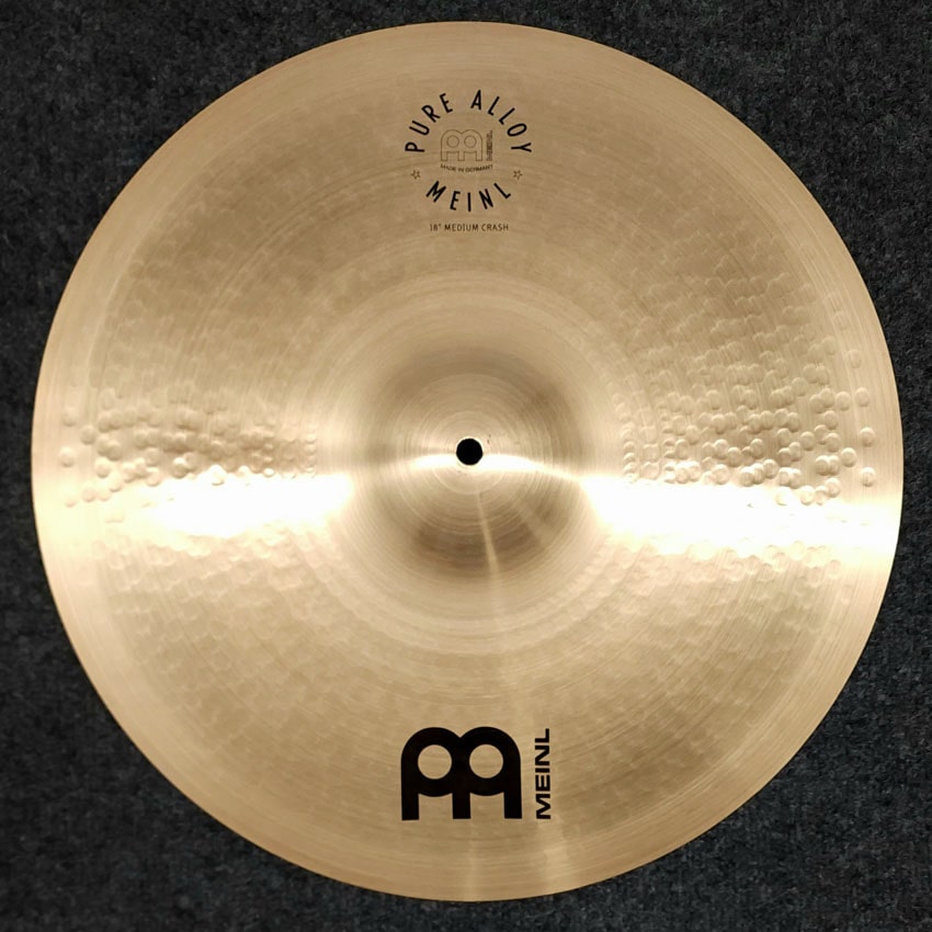 Used Meinl Pure Alloy Traditional Medium Crash Cymbal 18" - Very Good - Drum Center Of Portsmouth