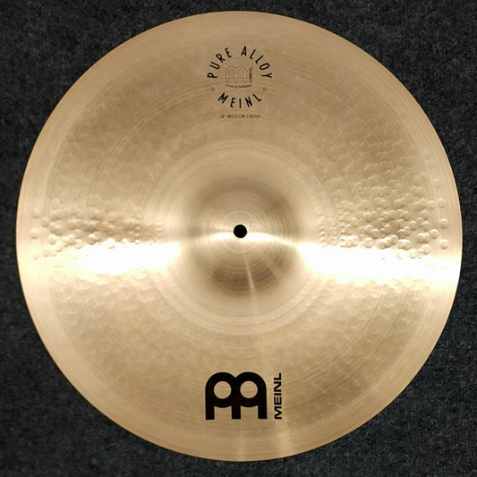 Used Meinl Pure Alloy Traditional Medium Crash Cymbal 18" - Very Good - Drum Center Of Portsmouth