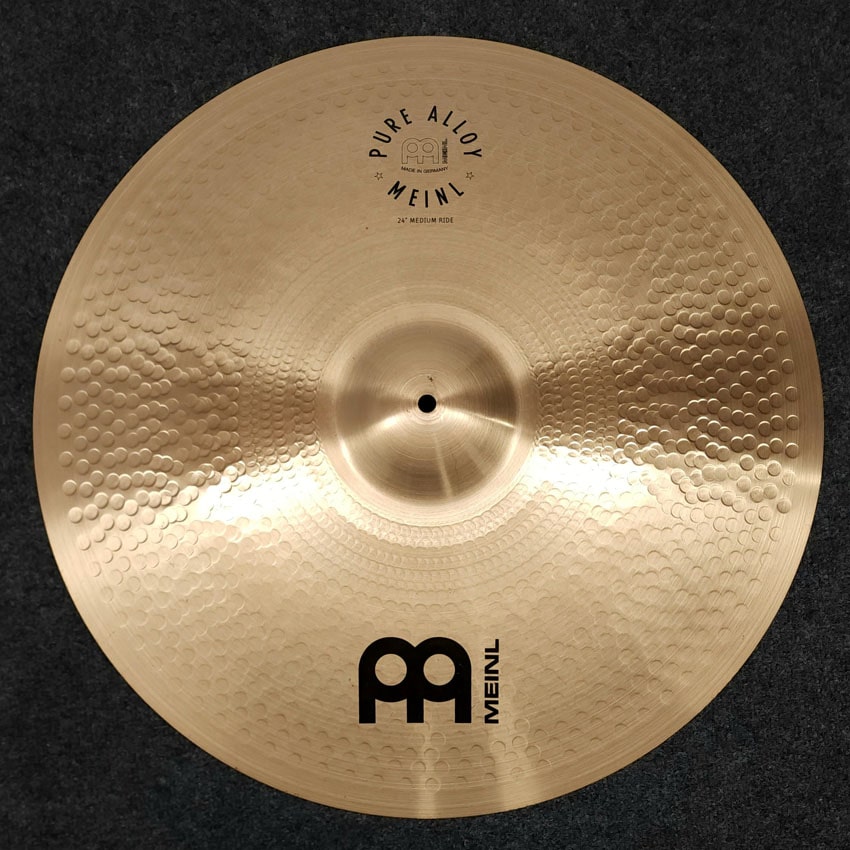 Used Meinl Pure Alloy Traditional Medium Ride Cymbal 24" - Very Good - Drum Center Of Portsmouth