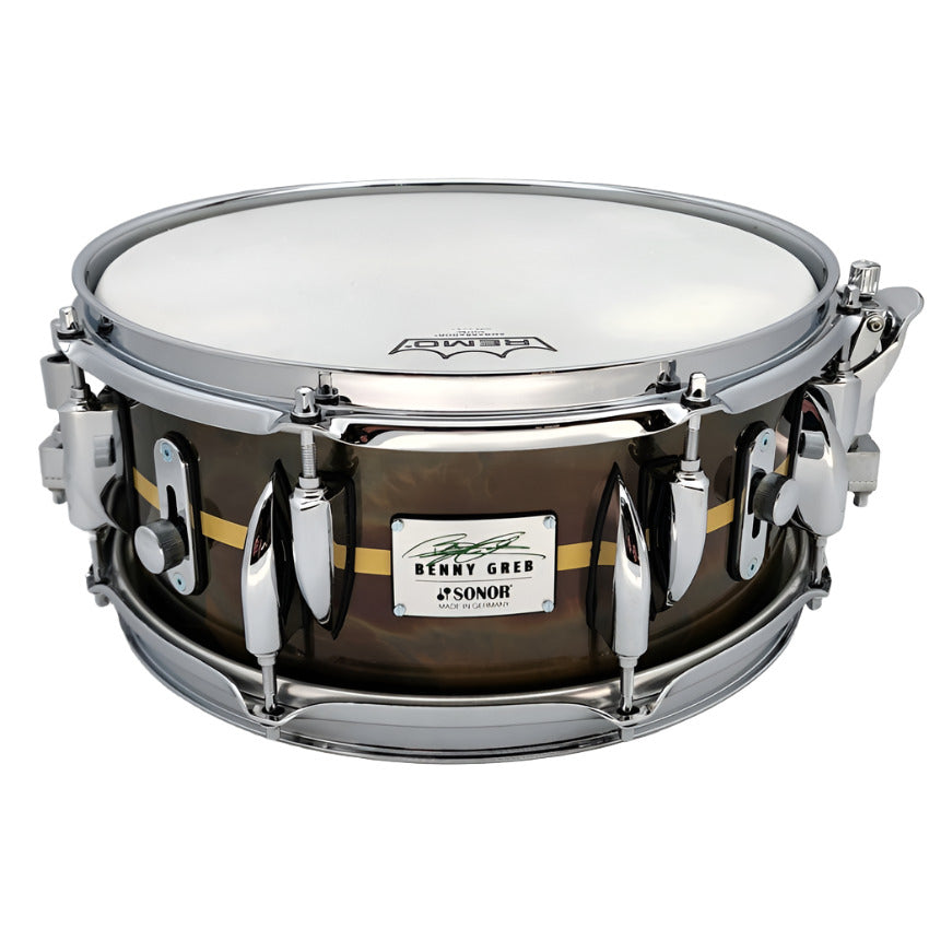 Used Sonor Benny Greb Signature Vintage Brass Snare Drum 13x5.75 - Excellent - Drum Center Of Portsmouth