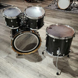 Used Tama Starclassic Birch/Bubinga 4pc Drum Set Black Diamond Dust - Good - Drum Center Of Portsmouth
