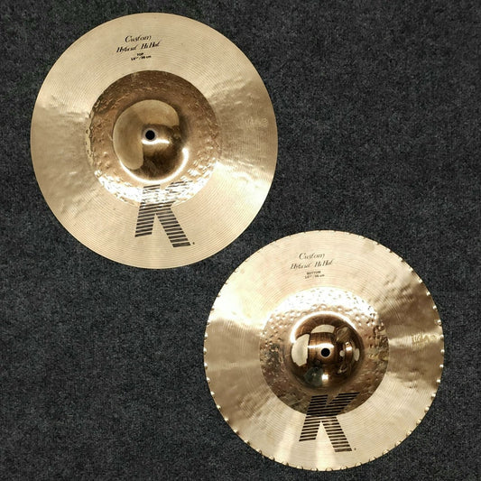 Used Zildjian K Custom Hybrid Hi Hat Cymbals 14" - Excellent - Drum Center Of Portsmouth
