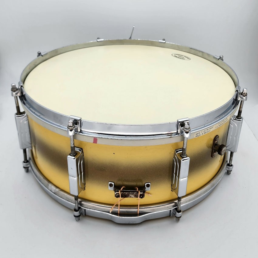 Used Vintage Leedy Reliance Snare Drum 14x5.5 Yellow Duco Frankie Banali's #100 w/ COA - Very Good - Drum Center Of Portsmouth