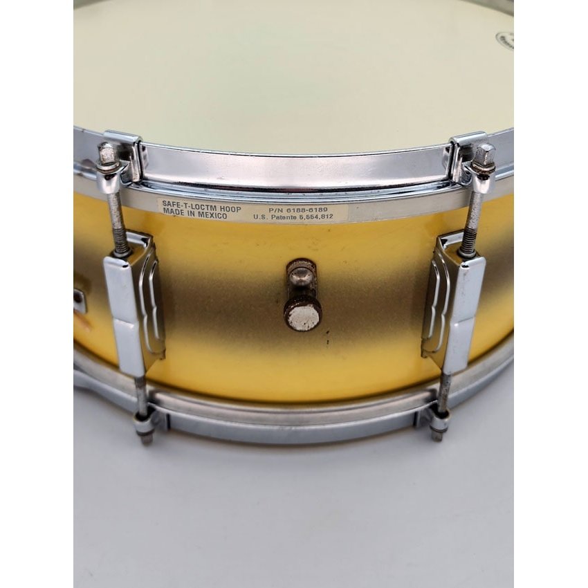 Used Vintage Leedy Reliance Snare Drum 14x5.5 Yellow Duco Frankie Banali's #100 w/ COA - Very Good - Drum Center Of Portsmouth